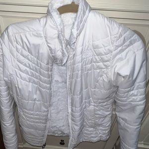 NorthFace Reversible White Fleece Jacket